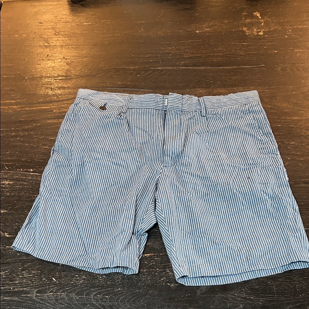 Classic Blue Striped Men's Shorts